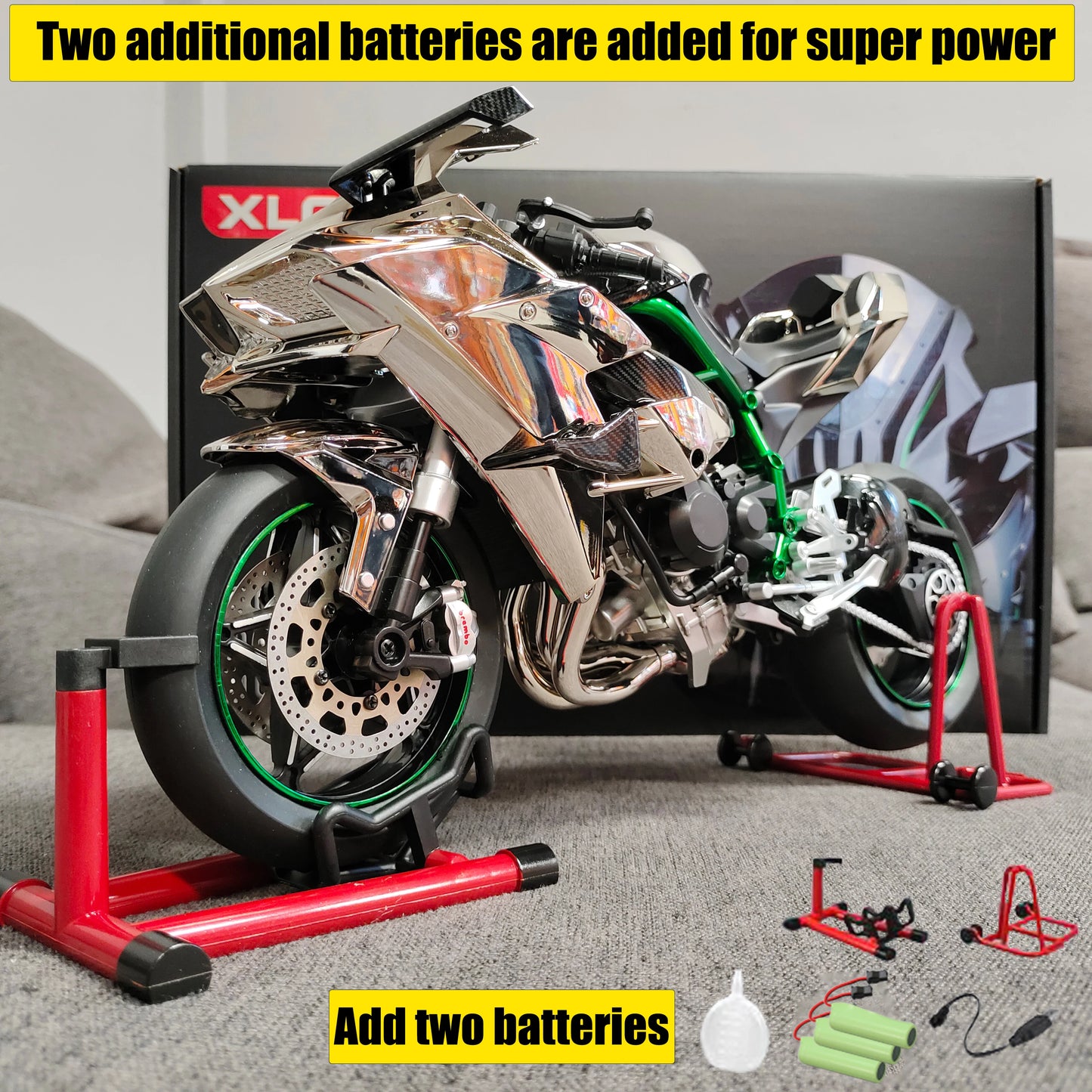 1:6 Scale Superbike Replica with Exhaust Smoke & Engine Sound