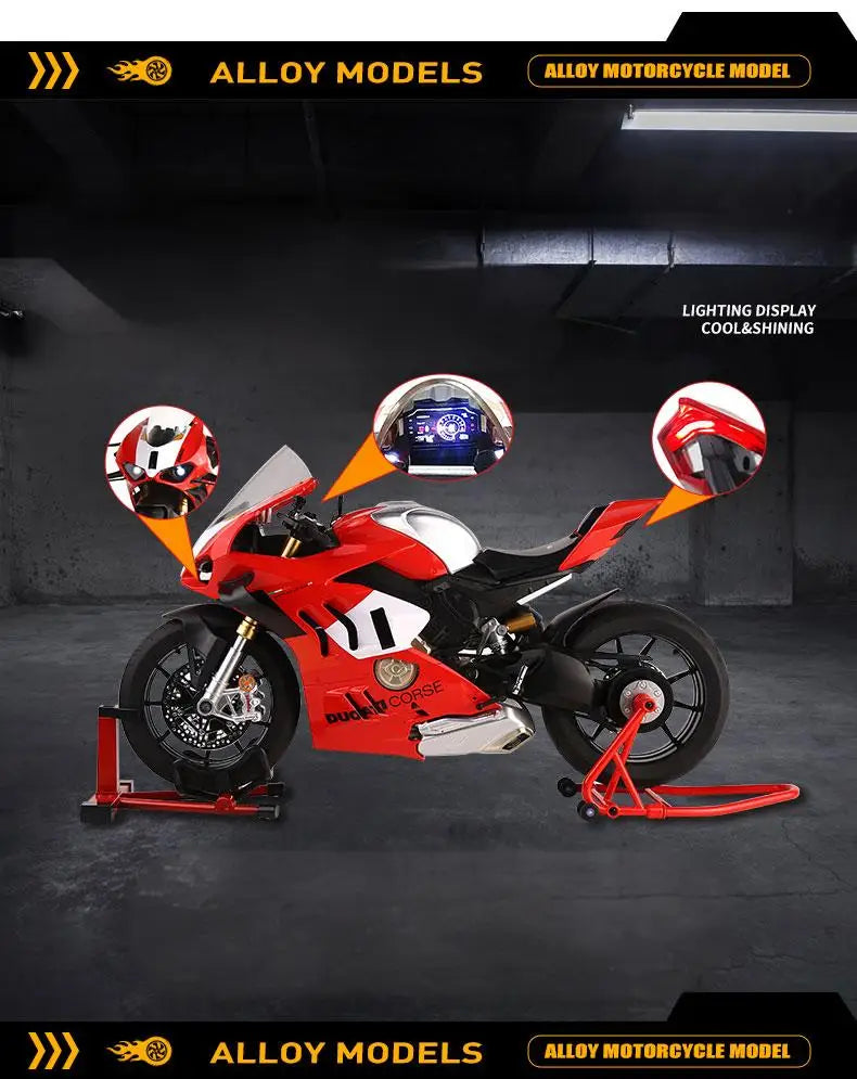1:6 Scale Superbike Replica with Exhaust Smoke & Engine Sound