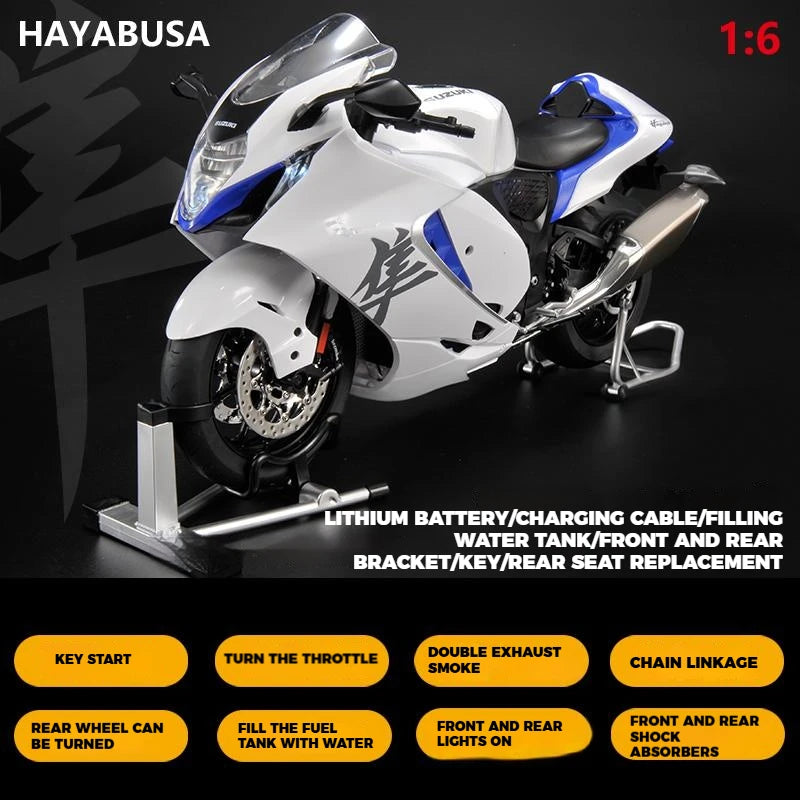 1:6 Scale Superbike Replica with Exhaust Smoke & Engine Sound