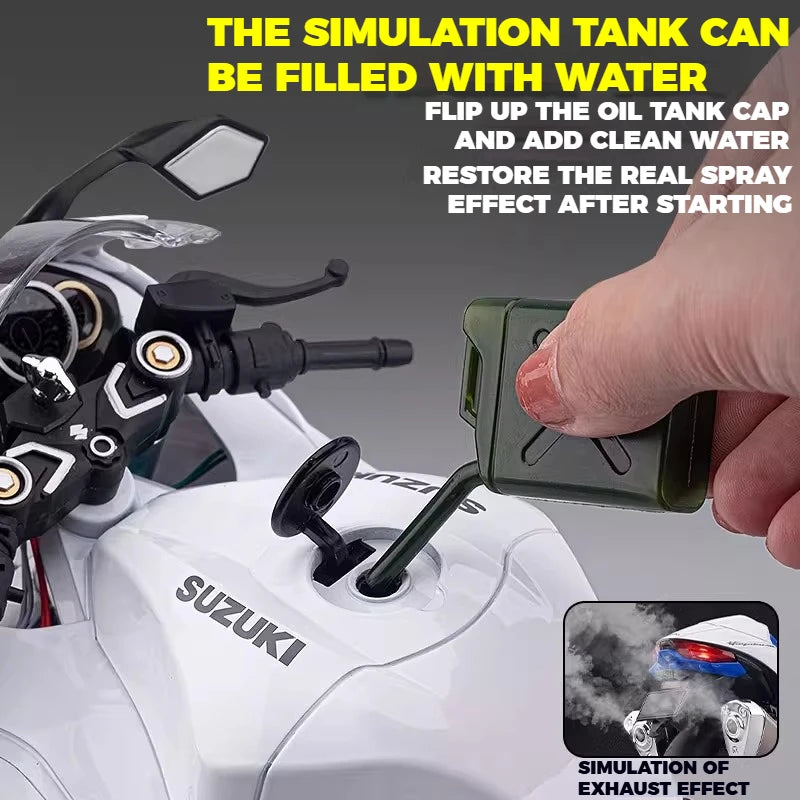 1:6 Scale Superbike Replica with Exhaust Smoke & Engine Sound