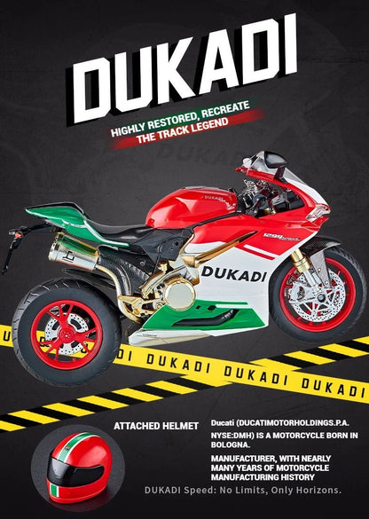 1:9 Scale Key Start Motorcycle Model with Smoke, Sound & Spinning Wheel