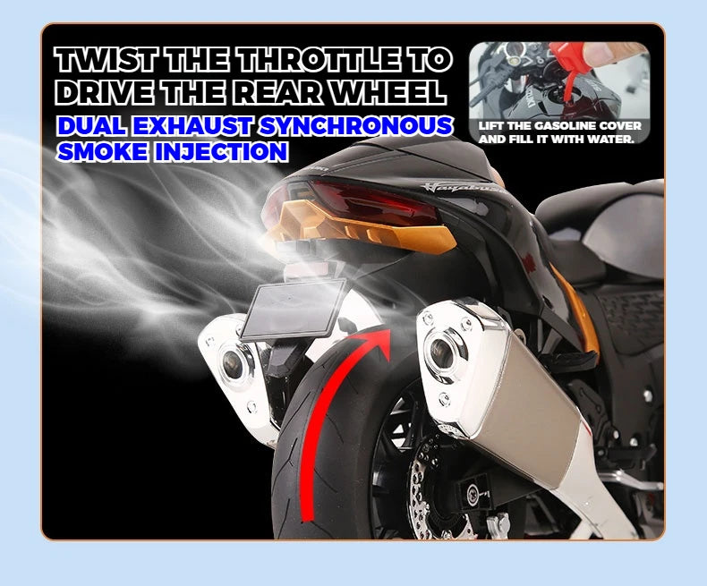 1:6 Scale Superbike Replica with Exhaust Smoke & Engine Sound
