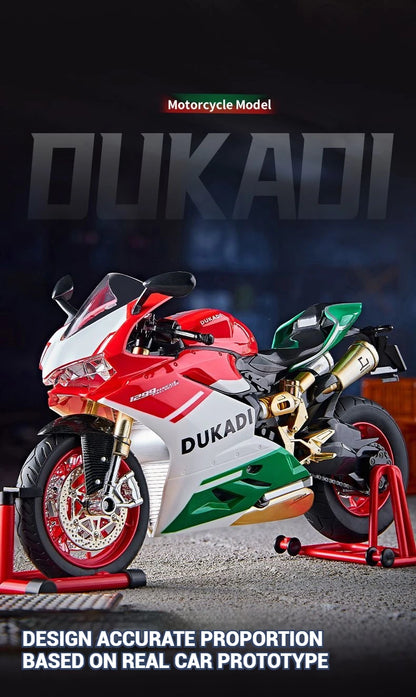 1:9 Scale Key Start Motorcycle Model with Smoke, Sound & Spinning Wheel