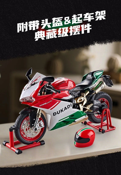 1:9 Scale Key Start Motorcycle Model with Smoke, Sound & Spinning Wheel