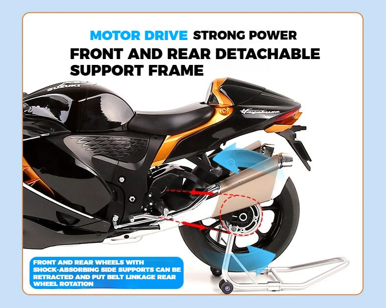 1:6 Scale Superbike Replica with Exhaust Smoke & Engine Sound